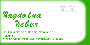 magdolna weber business card